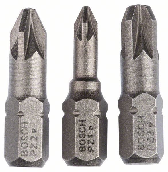 Bosch Vidalama Ucu Extra Hard Set 25 mm (3 Parça PZ1/2/3) - 2607001753