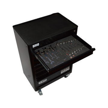 Brio Hareketli Takım Dolabı 7 Çekmece Pro Max 267 Parça Siyah Dolu