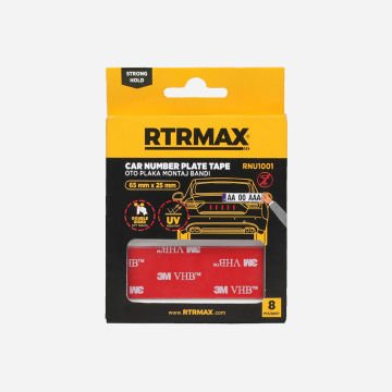 Rtrmax RNU1001 Çift Taraflı Oto Plaka Montaj Bandı 8 Adet 65 Mm x 25 Mm