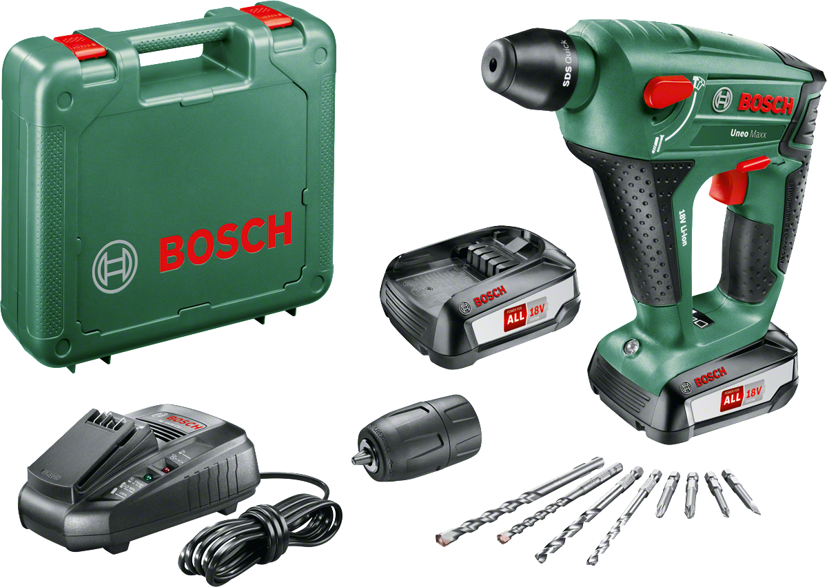 Bosch Akülü Darbeli Vidalama Matkabı Uneo Maxx (2 x 2,5 Ah Akü) - 0603952327