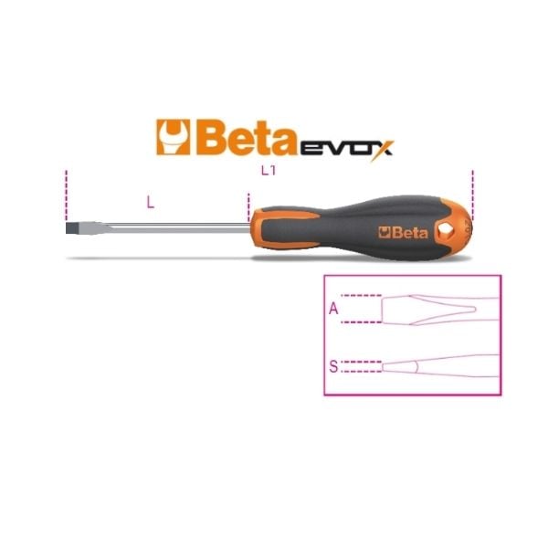 Beta Düz Tornavida 1201E 4X100