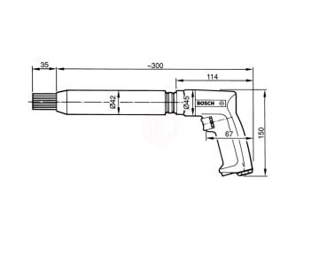 Bosch Havalı Çapak Alma Makinası 3900 Darbe - 0607560502