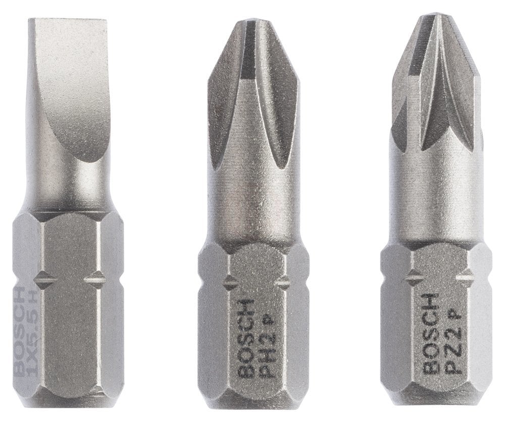 Bosch Vidalama Ucu Extra Hard Set 25 mm (3 Parça PH2/PZ2/S) - 2607001766