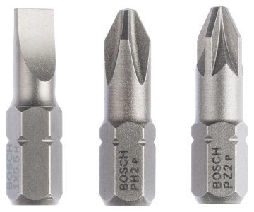 Bosch Vidalama Ucu Extra Hard Set 25 mm (3 Parça PH2/PZ2/S) - 2607001766