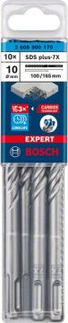 Bosch Kırıcı Delici Uç SDS-Plus-7X Expert 10x165 mm (10 Adet) - 2608900170