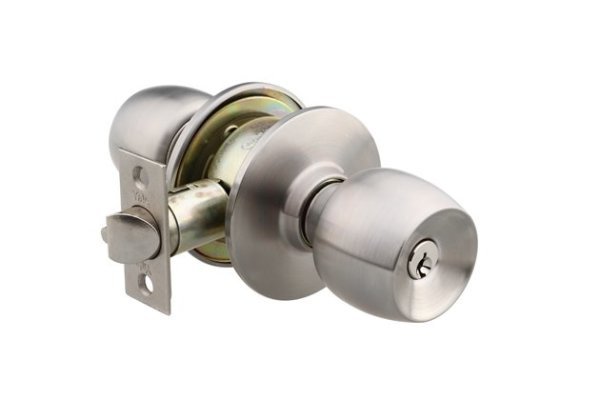 Yale Kilit Topuzlu Kilit Banyo WC Tipi Mat Saten (60 mm Sabit) Blisterli 3111 - 40-CYBR-5786-BK-3111