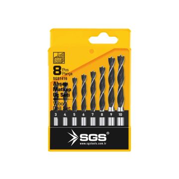 SGS 1416 8 Parça Ahşap Matkap Ucu Seti