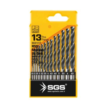 SGS 1417 13 Parça Hss Matkap Ucu Seti