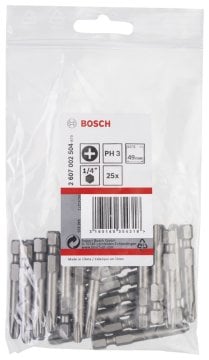 Bosch Vidalama Ucu Extra Hard PH3x49 mm (25 Adet) - 2607002504