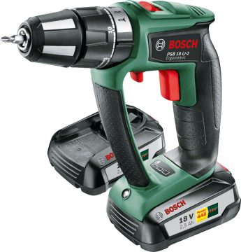 Bosch Akülü Darbeli Vidalama Matkabı PSB 18 LI-2 Ergo (2 x 2,5 Ah Akü) - 06039B0301