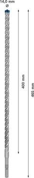 Bosch Kırıcı Delici Uç SDS-Plus-7X Expert 14x465 mm (1 Adet) - 2608900124