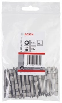 Bosch Vidalama Ucu Extra Hard PZ1x49 mm (25 Adet) - 2607002505