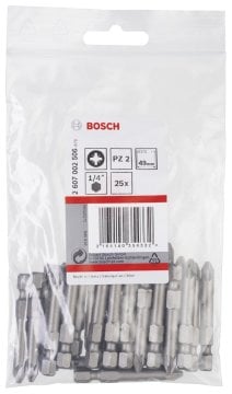 Bosch Vidalama Ucu Extra Hard PZ2x49 mm (25 Adet) - 2607002506