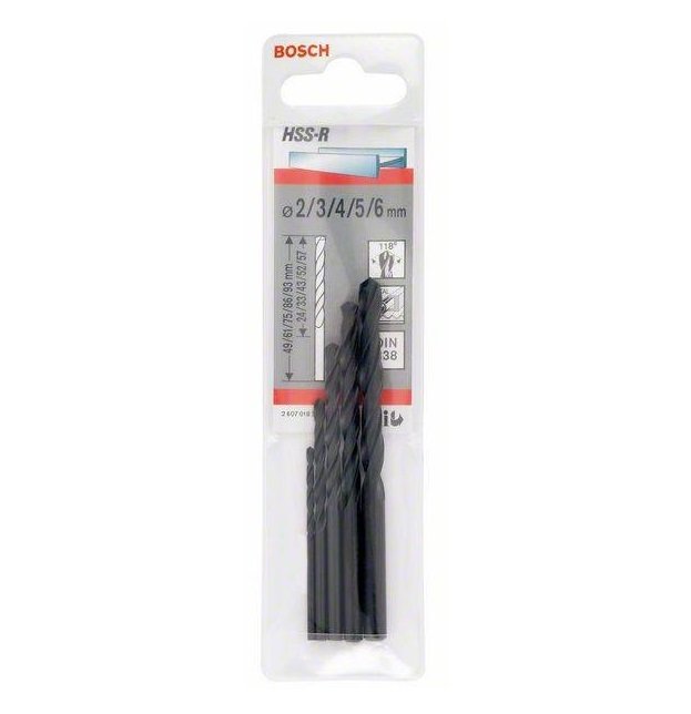 Bosch Set Ve Kasetli Matkap Ucu 3 Parça 2-3-4-5-6 Mm Met - 2607018351