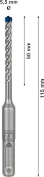 Bosch Kırıcı Delici Uç SDS-Plus-7X Expert 5,5x115 mm (1 Adet) - 2608900065