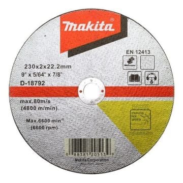 Makita İnox Kesme Taşı  -  Düz 230X2 Mm - MAAD-18792