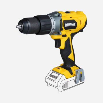 Rtrmax RTX1820 Akülü Darbeli Matkap 50Nm 2x2 Ah Akü X-Lion