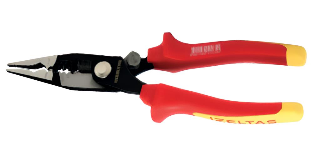 İzeltaş 1000V Çok Fonksiyonlu Elektriki Pense Yaylı 200Mm