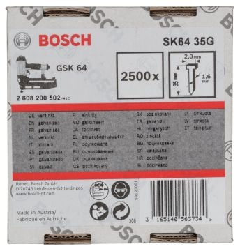 Bosch Havşa Başlı Matris Çivisi 35 Mm 2500 Lü Galvanizli
