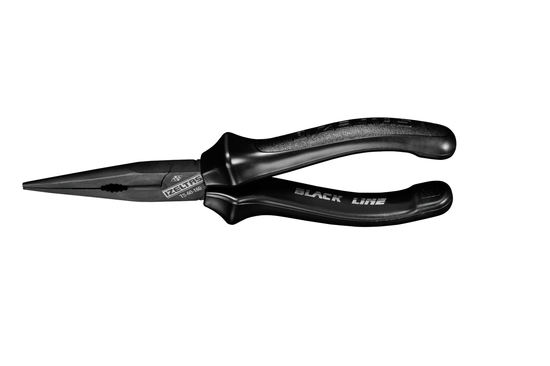 İzeltaş 180 Mm  Kargaburun Düz Uçlu Black Line