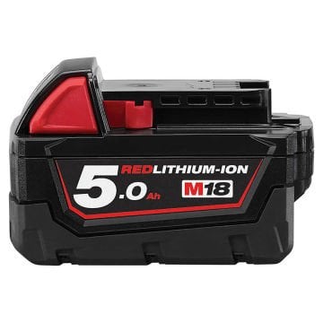 Milwaukee M18B5 Akü 18 V. 5 Ah. Kırmızı