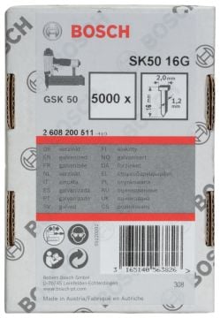 Bosch Gsk 50 İçin Havşa Matlı Matris Çivisi 16 Mm 5000