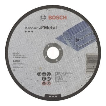 Bosch Kesme Diski Standard For Metal Düz 180x22,23x3,0 mm (A 30 S BF) - 2608603167