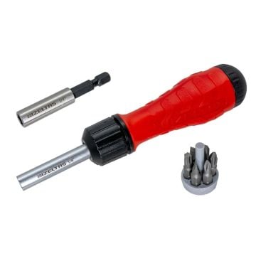 İzeltaş Cırcırlı Manyetik Bits Tutucu Tornavida Seti 8 Parça