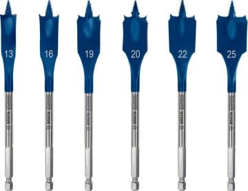 Bosch Ahşap Matkap Uç Expert SCS Yaprak HEX Set (6 Parça) (13-25 mm) - 2608900333