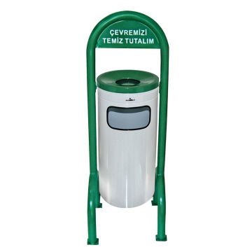 Palex Dört Ayaklı Bahçe Tipi Çöp Kovası Boyalı Boyalı - 3560-3