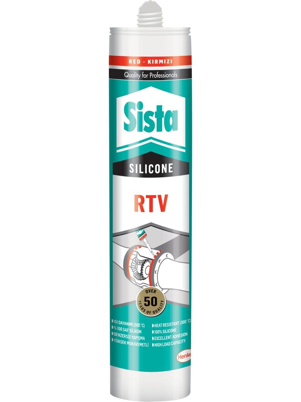 Sista Silikon 310 Ml Kırmızı Rtv