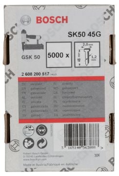 Bosch Gsk 50 İçin Havşa Matlı Matris Çivisi 45 Mm 5000