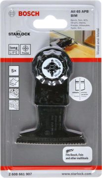 Bosch Starlock Testere Ucu Wood And Metal AII 65 APB 65 mm (5 Adet) - 2608661907