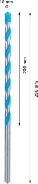 Bosch Çok Amaçlı Matkap Ucu Expert CYL-9 MC 10x250 mm - 2608901485