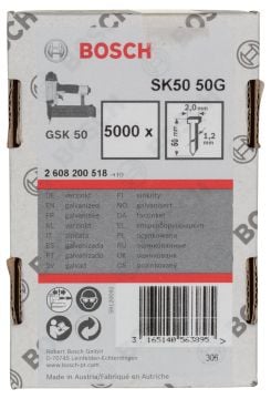 Bosch Gsk 50 İçin Havşa Matlı Matris Çivisi 50 Mm 5000