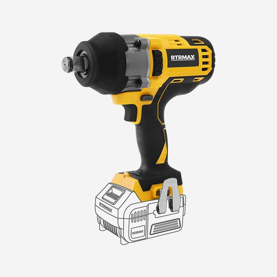 Rtrmax RTX2030 Akülü Somun Sıkma Kömürsüz 1/2 800Nm 2x5 Ah Akü X-Lion
