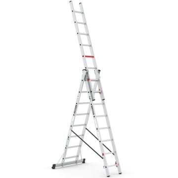 Çağsan Üç Parçalı Çok Amaçlı Alüminyum Merdiven 3x8 Basamaklı - TS175