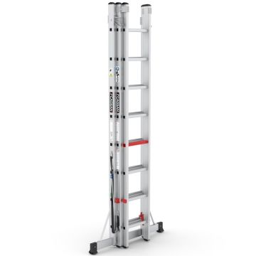 Çağsan Üç Parçalı Çok Amaçlı Alüminyum Merdiven 3x8 Basamaklı - TS175