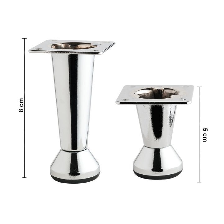 Ayder Metal Konik Ayak 8 Cm Krom - AYDER-Y 1208