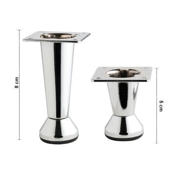 Ayder Metal Konik Ayak 8 Cm Krom - AYDER-Y 1208