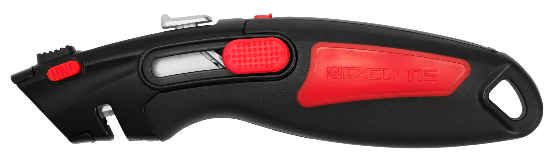 İzeltaş Pro Güvenlikli Otomatik Kitlemeli Trapez Maket Bıçağı (2Yedek Bıçaklı)