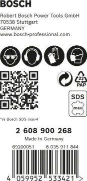 Bosch Kırıcı Delici Uç SDS-Max-8X Expert 24x520 mm (5 Adet) - 2608900268