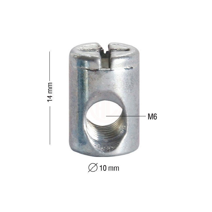 Ayder Silindir Somun M6 10x14 Çinko - A 0306