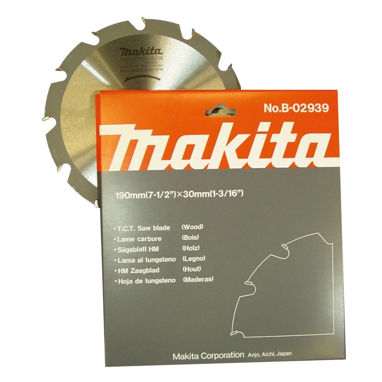 Makita Profesyonel Ahşap Daire Testere 190x30 mm 12 Diş (B-02939)