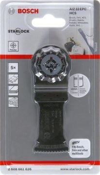 Bosch Starlock Testere Ucu Wood AIZ 32 EPC 32 mm (5 Adet) - 2608661626