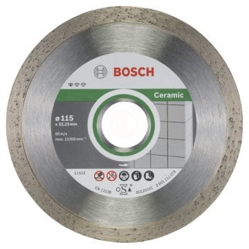 Bosch Elmas Kesme Diski Standard For Ceramic 115x22,23 mm (10 Adet) - 2608603231