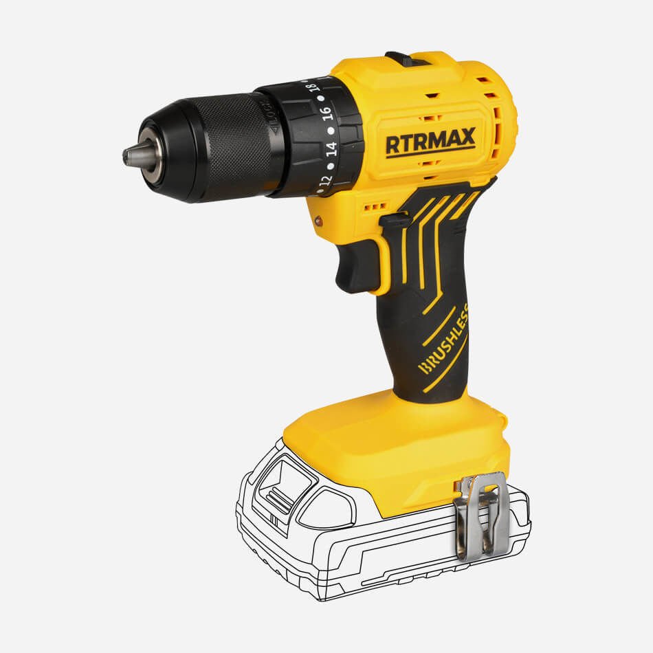 Rtrmax RTS5012B Akülü Darbeli Matkap Kömürsüz 54Nm x Aküsüz x S-Lion