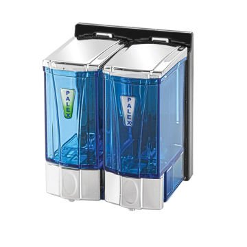 Palex Mini Sıvı Sabun Dispenseri İkili 250 CC Şeffaf Krom - 3564-2