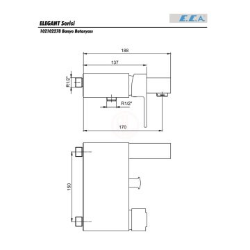 ECA Elegant Banyo Bataryası - 102102278