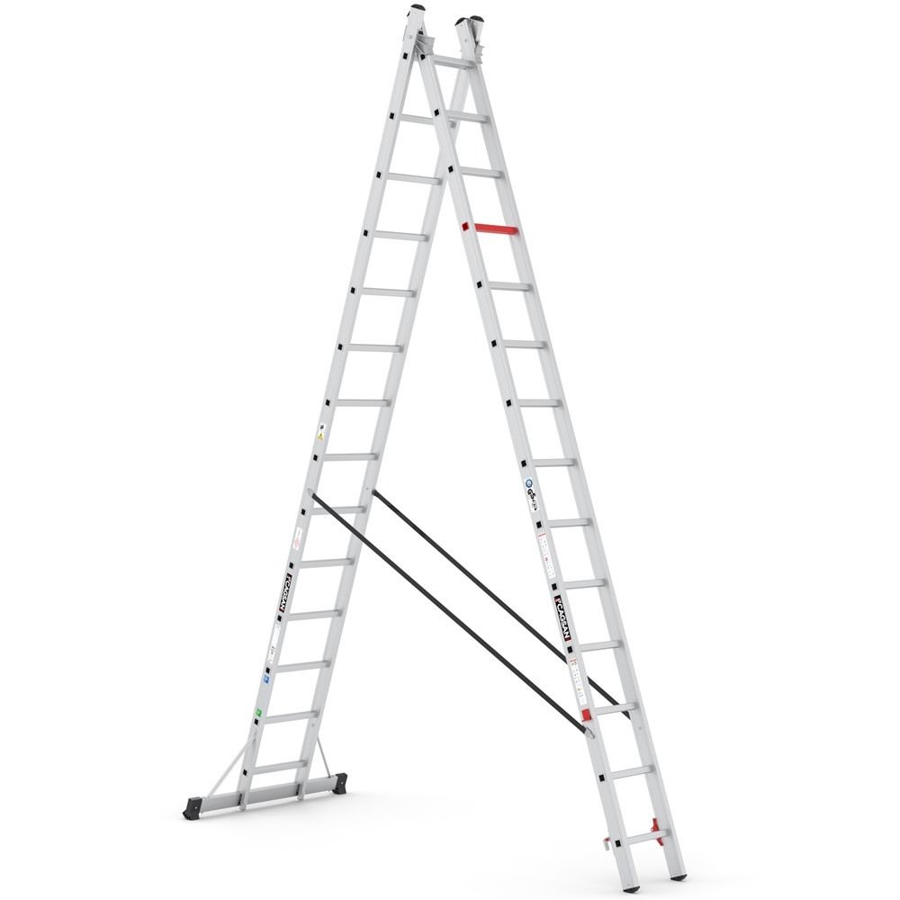 Çağsan İki Parçalı Çok Amaçlı Alüminyum Merdiven 2x14 Basamaklı - TSA8